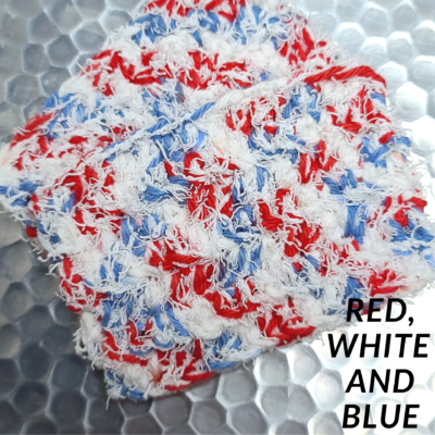 Red, White and Blue Scrubbie